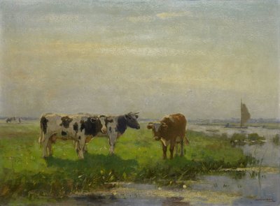 Vacas en el prado de Bernardus Antonie van Beek