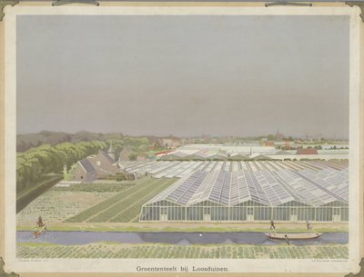 Cultivo de hortalizas cerca de Loosduinen (título sobre el objeto) de Bernardus Bueninck