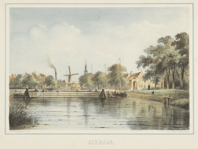 Vista del Vlotbrug en Alkmaar de Bernardus Gerardus ten Berge