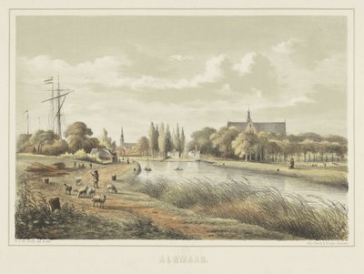 Vista de un río cerca de Alkmaar de Bernardus Gerardus ten Berge