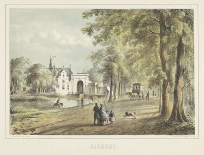 Cara en Alkmaar con la Laurenskerk de Bernardus Gerardus ten Berge