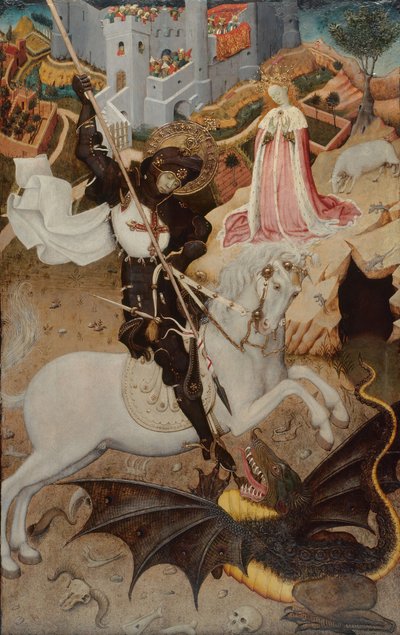 San Jorge matando al dragón, 1434-1435 de Bernat Martorell the Elder