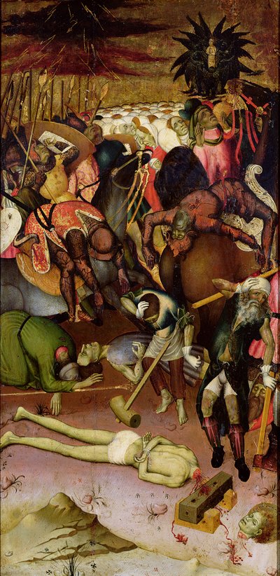 La decapitación de San Jorge, panel de un retablo, c.1435 de Bernat Martorelli