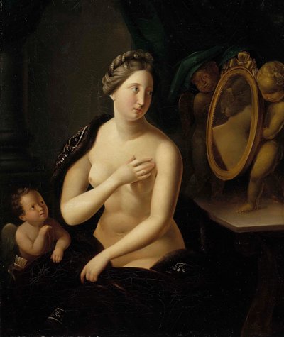 Mujer mirándose en el espejo de Berndt Godenhjelm