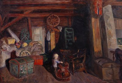El desván oscuro (óleo sobre lienzo) de Bernhard Dorotheus Folkestad