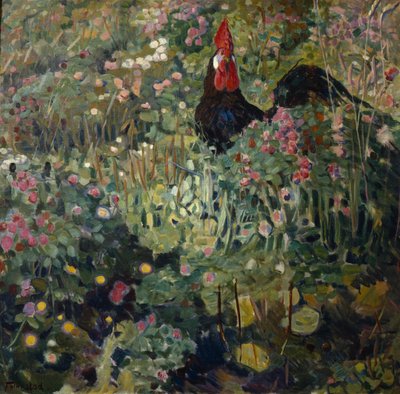 El gallo (óleo sobre lienzo) de Bernhard Dorotheus Folkestad