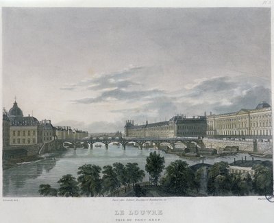 El Pont o Passerelle des Arts, París, 1832 de Bernhard Schmidt