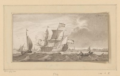 Buque de guerra en el IJ de Bernhard Schreuder