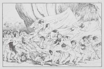 Divina Comedia de Dante, Infierno, lámina V (litografía) de Bernhard Schuler