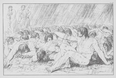 Divina Comedia de Dante, Infierno, lámina XII (litografía) de Bernhard Schuler