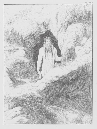 Divina Comedia de Dante, Infierno, lámina XXV (litografía) de Bernhard Schuler