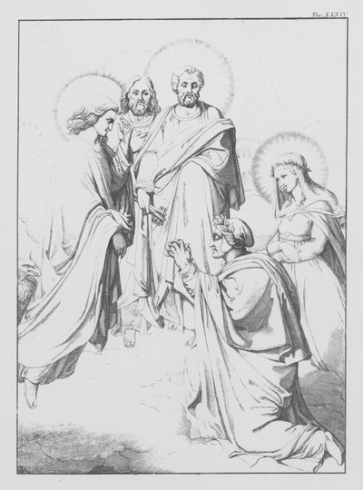 Divina Comedia de Dante, Paradiso (Cielo), Lámina XXXIV (litografía) de Bernhard Schuler