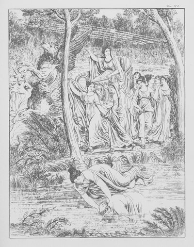 Divina Comedia de Dante, Purgatorio, lámina XL (litografía) de Bernhard Schuler