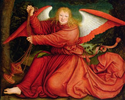 Un ángel con un incensario de Bernhard Strigel