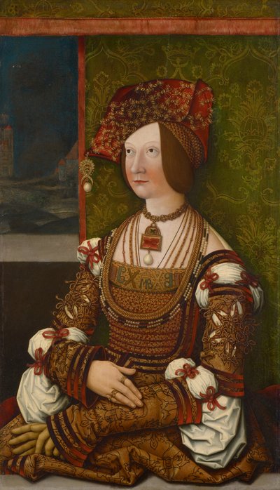Retrato de Bianca Maria Sforza 1472-1510, ca. 1505-1510 de Bernhard, Strigel