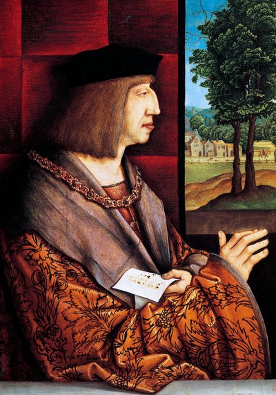 Retrato de Maximiliano I de Austria de Bernhard Strigel