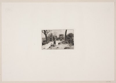 Paisaje con una mujer que lleva una cesta. Parte de Kullen de Bernhard Ulrik Middelboe