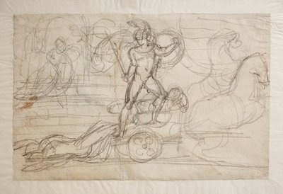 Aquiles arrastra el cuerpo de Héctor tras su carro. Paolo y Francesca, de Bertel Thorvaldsen