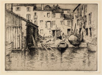 Tienda de barcos, Venecia de Bertha E. Jaques