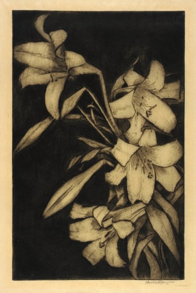 Pascua, o Madonna, Lirios de Bertha E. Jaques