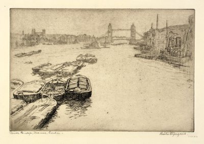 Puente de la Torre, Támesis, Londres de Bertha E. Jaques