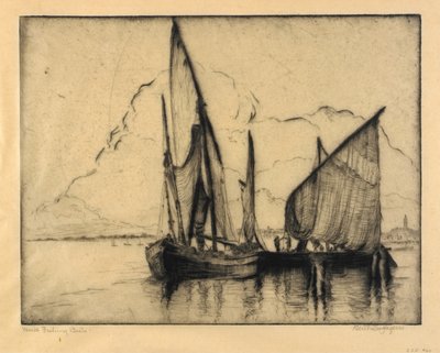 Barcos de pesca en Venecia de Bertha E. Jaques