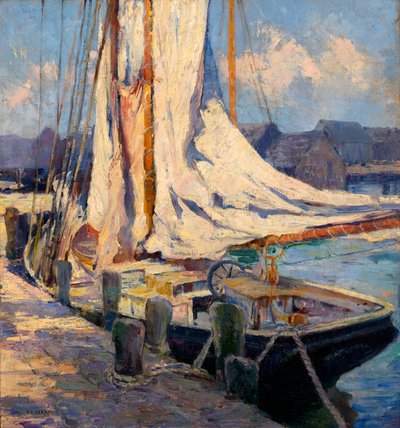 Escena del muelle, Gloucester de Bertha Eversfield Perrie