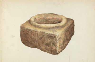 Pila de Agua Bendita de Arenisca de Bertha Semple