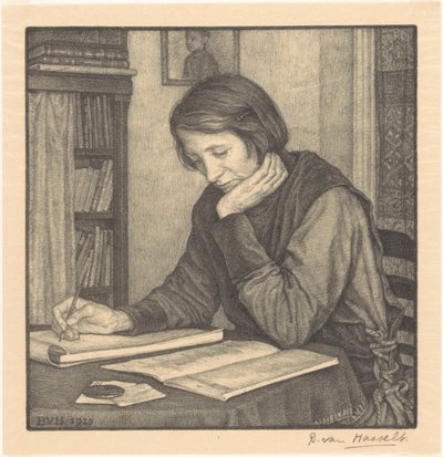 Retrato de Sanne Bruinier de Bertha van Hasselt (signed by artist)