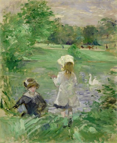 Junto a un lago de Berthe Morisot
