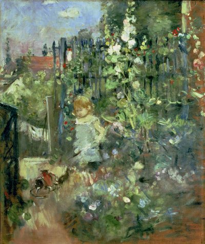 Niño en las malvarrosas, 1881 de Berthe Morisot