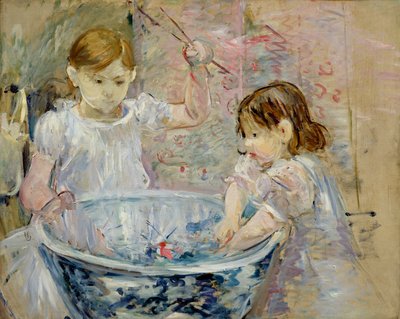Niños en el estanque, 1886 de Berthe Morisot