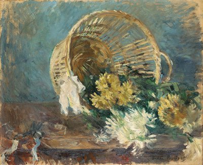 Crisantemos o La Cesta Volcada, 1885 de Berthe Morisot