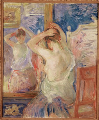 Delante del espejo de Berthe Morisot