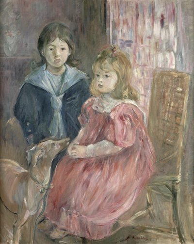 Doble retrato de Charley y Jeannie Thomas, hijos del primo del artista, Gabriel Thomas, 1894 de Berthe Morisot