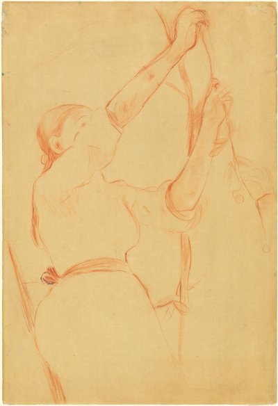 Niña recogiendo cerezas de Berthe Morisot