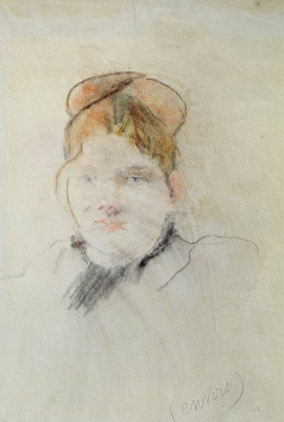 Cabeza de una mujer, 1886 de Berthe Morisot
