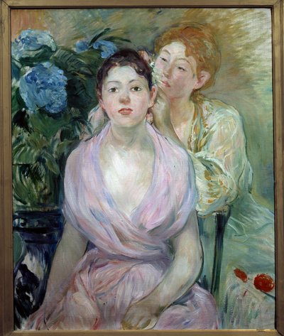 Hortensia o ambas hermanas. Pintura de Berthe Morisot (1841-1895) de Berthe Morisot