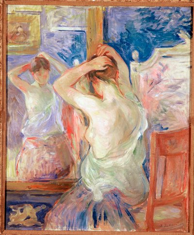 Frente al espejo de Berthe Morisot