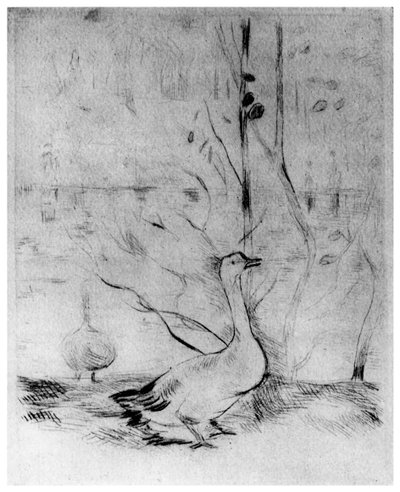Les Oies, Los gansos, c1860-1890 de Berthe Morisot