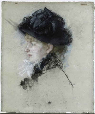 Mademoiselle Louise Riesener con Sombrero de Berthe Morisot