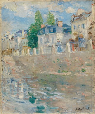 En las orillas del Sena en Bougival de Berthe Morisot