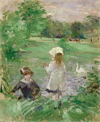 A la orilla del lago Au bord du lac, 1883 de Berthe Morisot