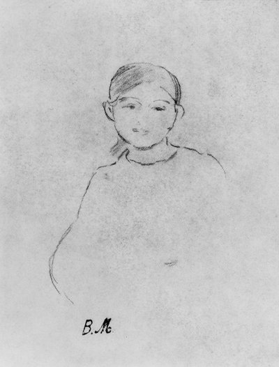 Retrato de una niña, 1887 de Berthe Morisot
