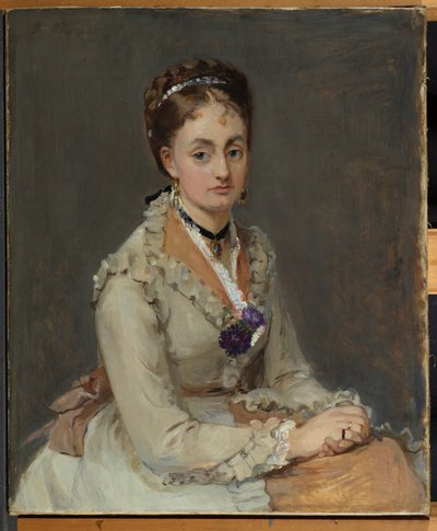 Retrato de la hermana del artista, Mme Edma Pontillon, c.1872-75 de Berthe Morisot