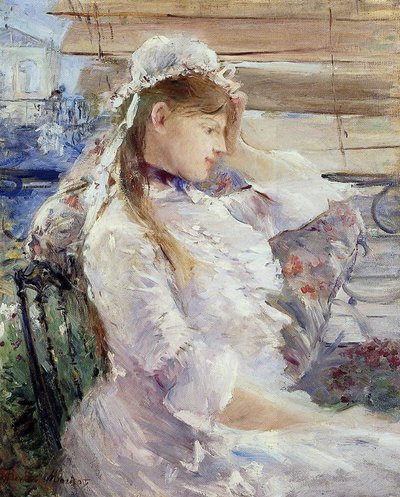 Perfil de una joven sentada de Berthe Morisot