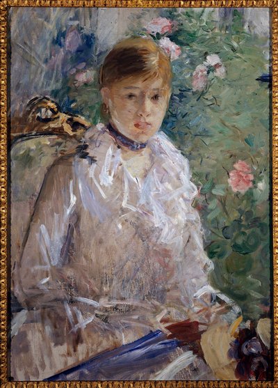 Verano o Retrato de una niña pintando por Berthe Morisot de Berthe Morisot