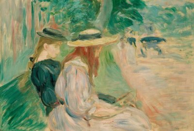 En un banco de Bois de Boulogne de Berthe Morisot