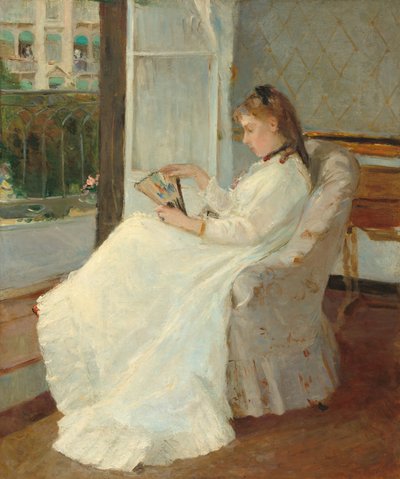 La Hermana del Artista en una Ventana de Berthe Morisot