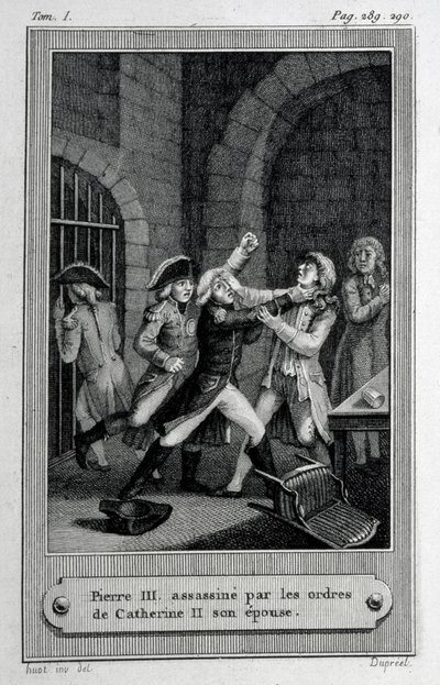 El asesinato del emperador de Rusia Pedro III Fyodorovich el 17 de julio de 1762, siglo XVIII de Berthe Morisot